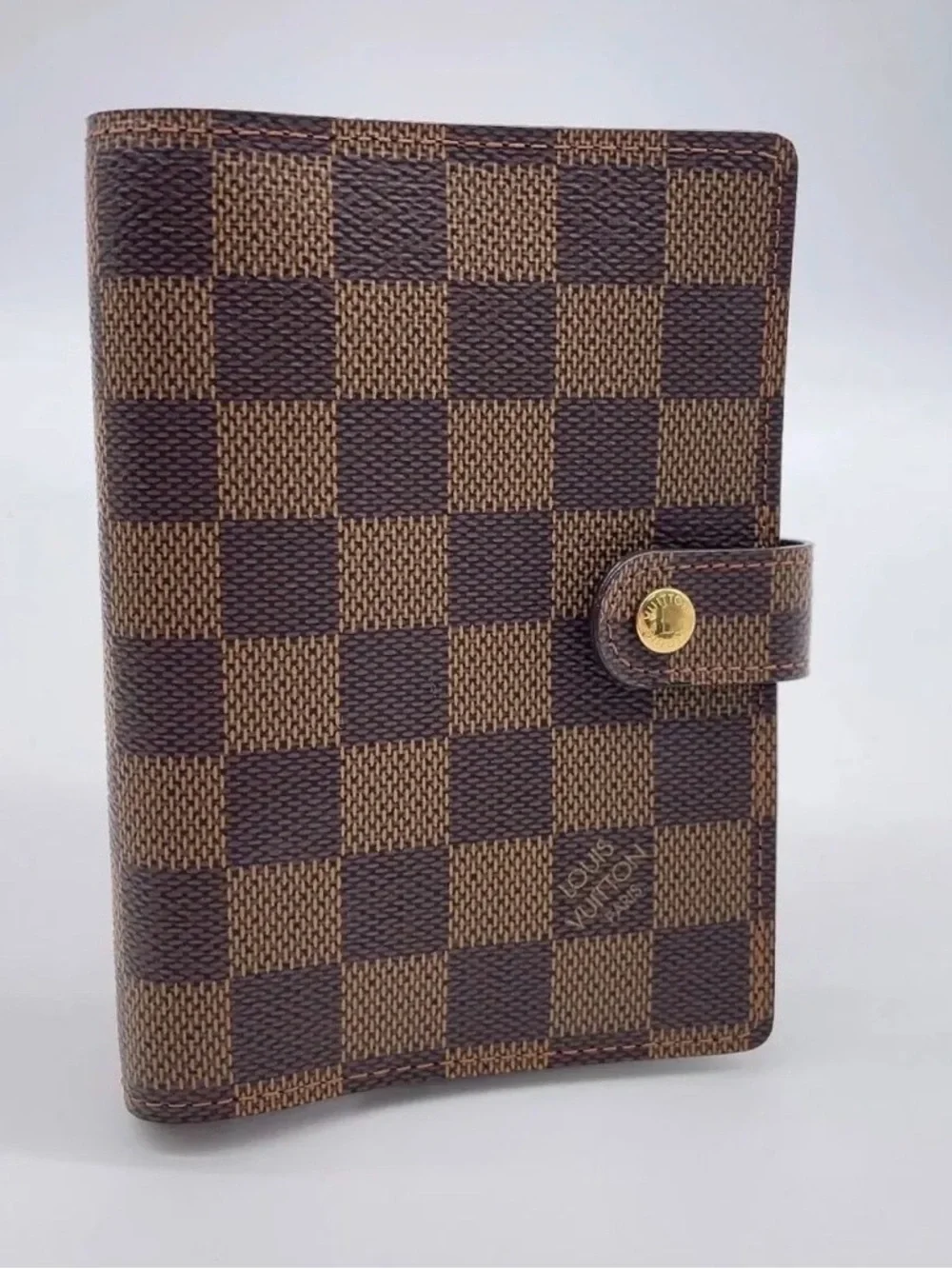 Auth Louis Vuitton Damier Ebene Agenda PM Notebook